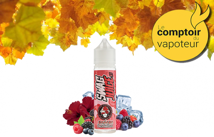 Bonobo - Hibiscus - Fruits rouges - Frais - 50/50 - 50ml - Swag Juice - le comptoir du vapoteur